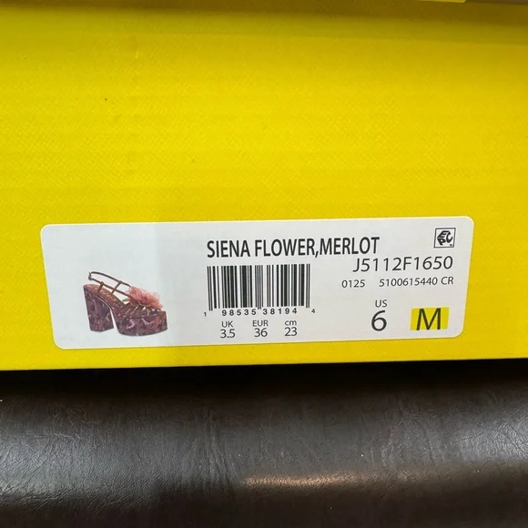 Circus NY by Sam Edelman Siena Flower Platform Sandals Merlot Red Heels 6 - Picture 14 of 16